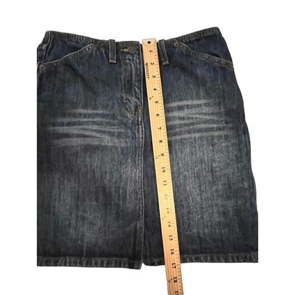 J. Crew Womens Size 2 Front Slit Mini Denim Jeans Skirt 27" Waist x 17" Long - Picture 11 of 16